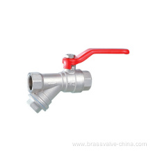 Brass strainer ball valves